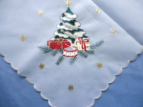 132cm x 178cm "Merry Christmas"  Flannel Back Tablecloth 