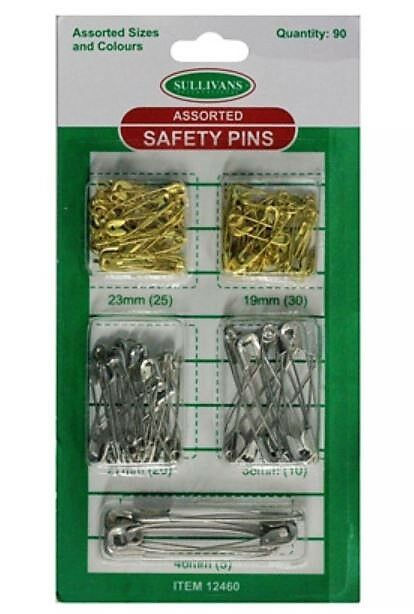 Safety Pins Assorted,250 Pieces 6 Sizes Safety Pins,Safety Pins Large,Small Safety Pins Durable Rust-Resistant Safety Pins for Home Office Use DIY with Storage Box 